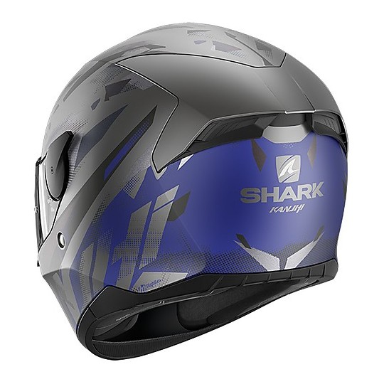 Casque de moto intégral Shark D-SKWAL 2 Kanhji Mat Black Matt Blue
