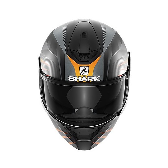 Casque de moto intégral Shark D-SKWAL 2 Mercurium Mat Black Matt Orange