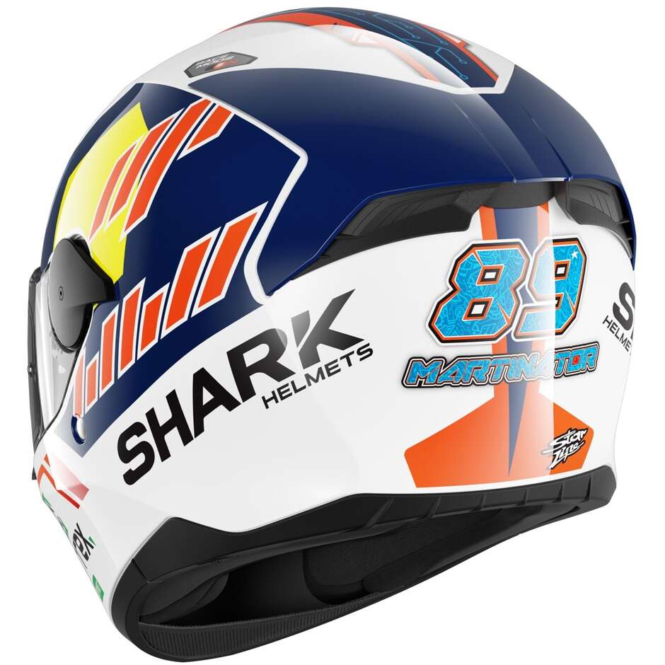 Casque de moto intégral Shark D-SKWAL 2 REPLICA JORGE MARTIN Blanc Bleu Rouge
