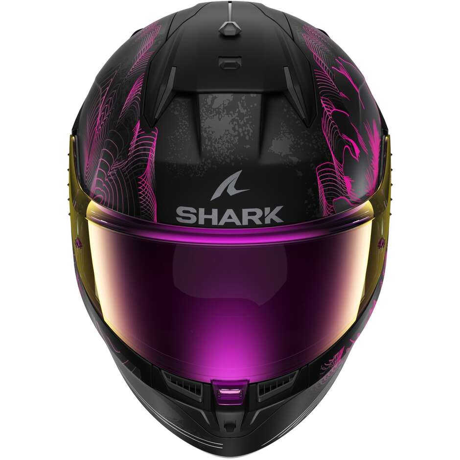 Casque de moto intégral Shark D-SKWAL 3 MAYFER Noir Mat Violet Anthracite