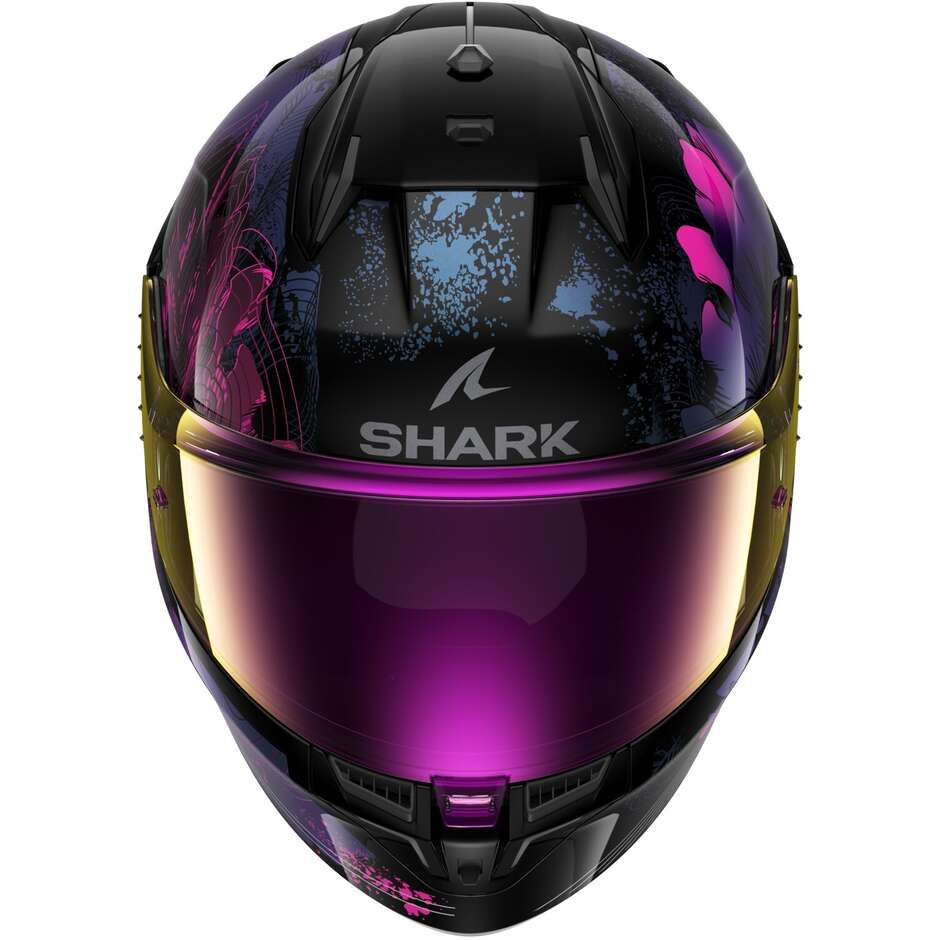 Casque de moto intégral Shark D-SKWAL 3 MAYFER noir violet pailleté