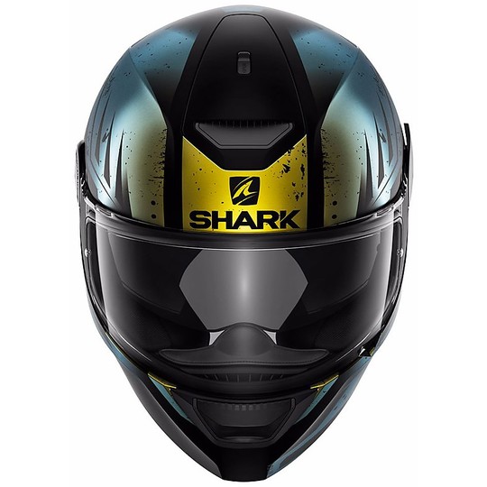 Casque de moto intégral Shark D-SKWAL DHARKOV Noir Or