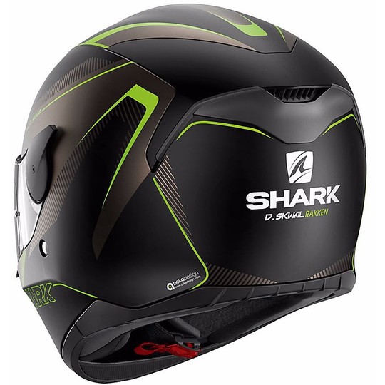 Casque de moto intégral Shark D-SKWAL Rakken Mat Black Green