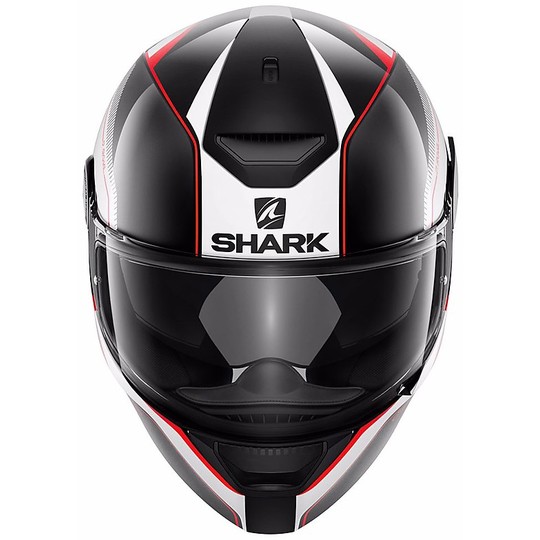 Casque de moto intégral Shark D-SKWAL Rakken noir blanc rouge