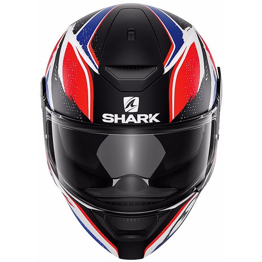 Casque de moto intégral Shark D-SKWAL UJACK Mat Blanc Rouge Bleu