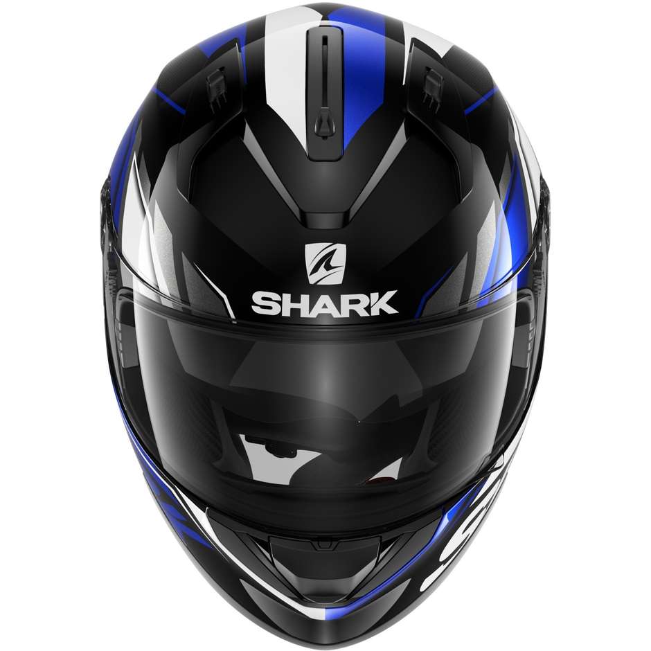 Casque de moto intégral Shark RIDILL 1.2 PHAZ Noir Bleu Blanc