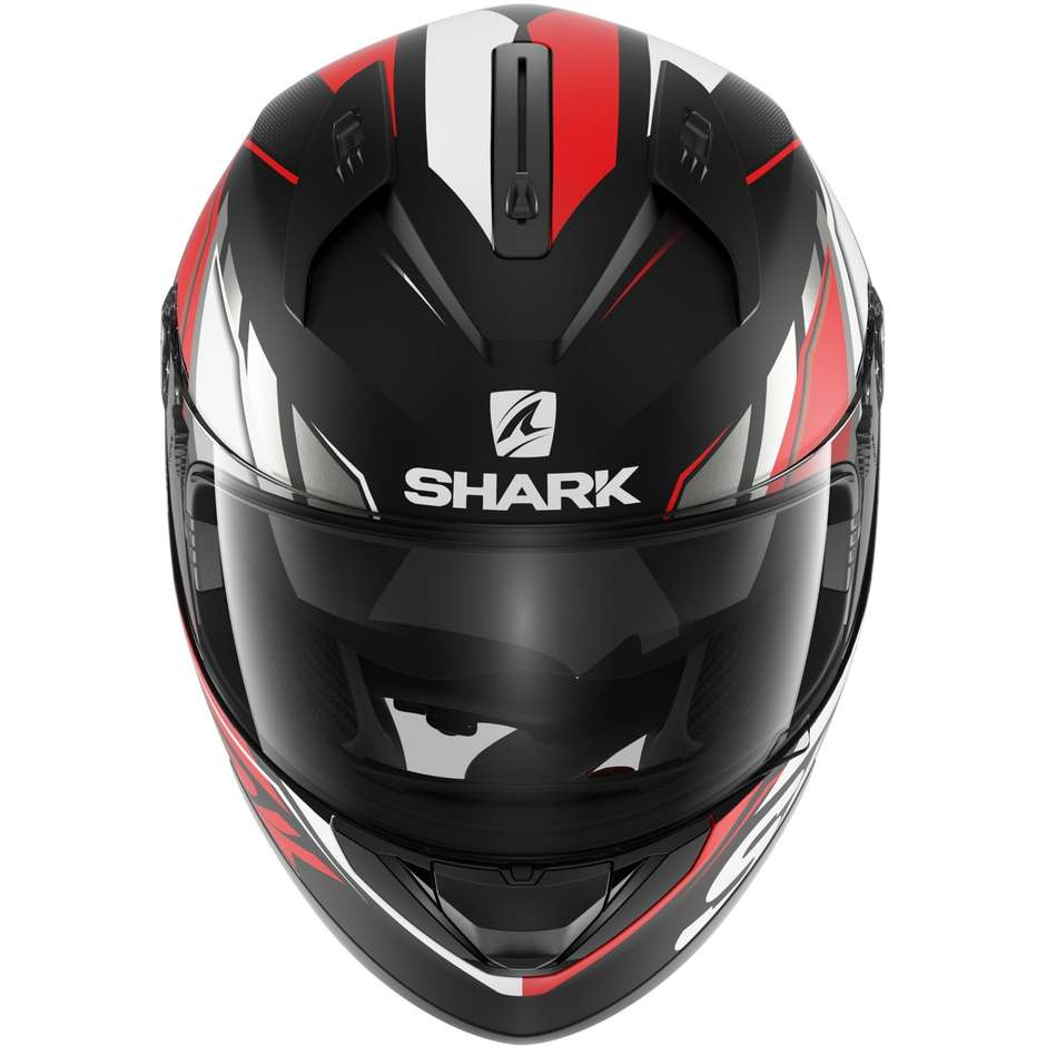 Casque de moto intégral Shark RIDILL 1.2 PHAZ Noir Rouge Blanc
