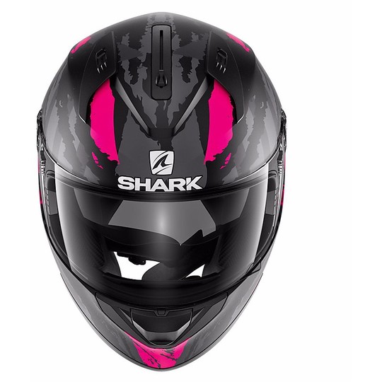 Casque de moto intégral Shark RIDILL OXYD Noir mat Fuchsia