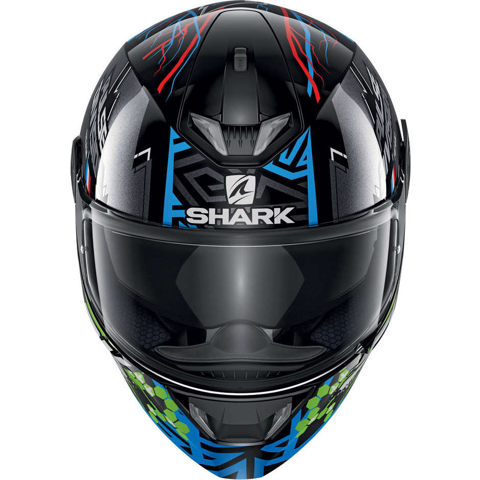 Casque de moto intégral Shark SKWAL 2.2 Noxxys Noir Bleu