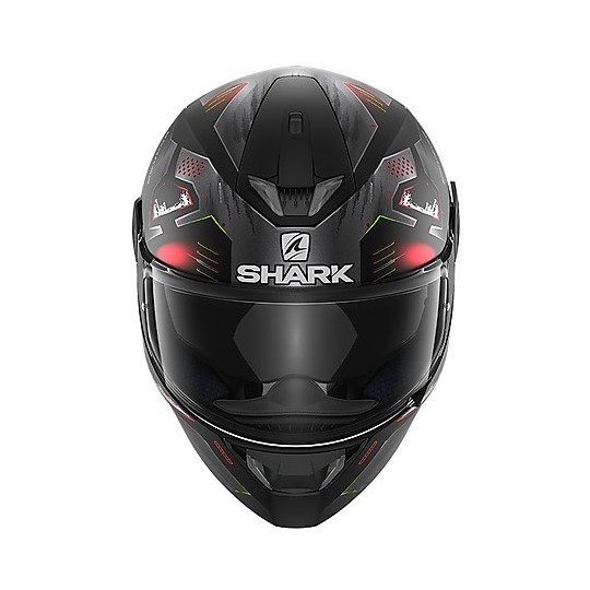 Casque de moto intégral Shark SKWAL 2.2 Venger Mat Black Matt Red
