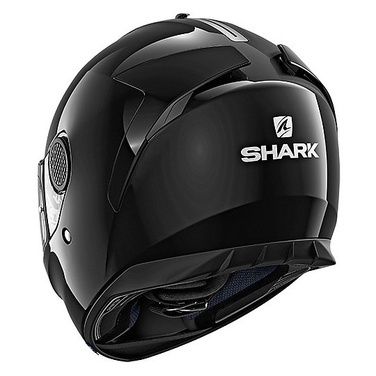 Casque de moto intégral Shark SPARTAN 1.2 Blank Glossy Black