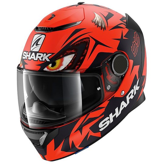 Casque de moto intégral Shark SPARTAN 1.2 réplique Lorenzo Opaco GP rouge noir
