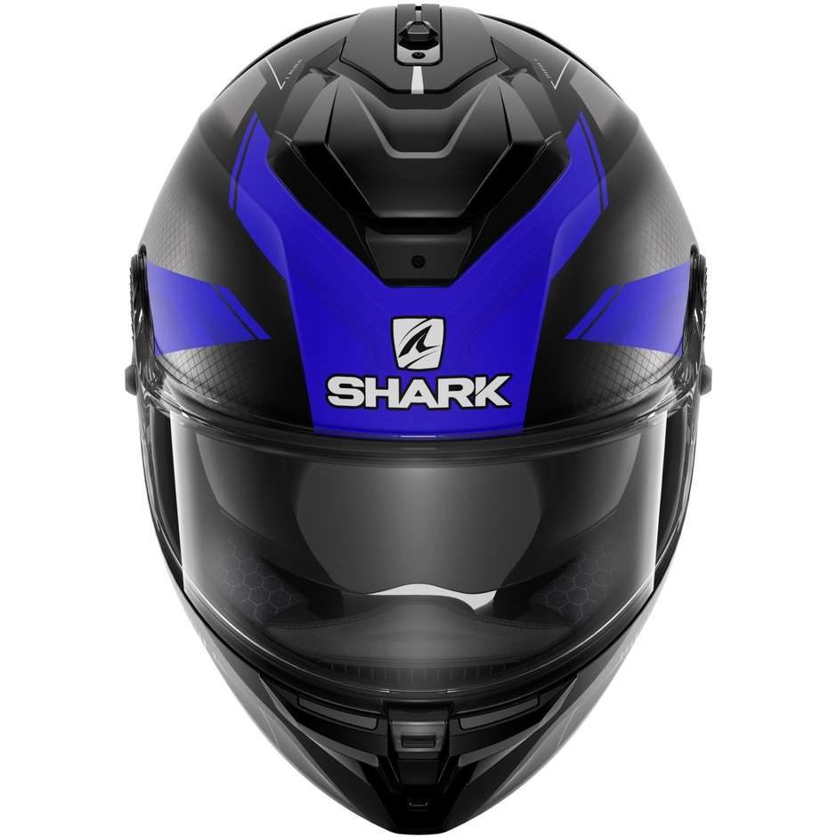 Casque de moto intégral Shark SPARTAN GT BCL. MICR. ELGEN Noir Anthracite Bleu
