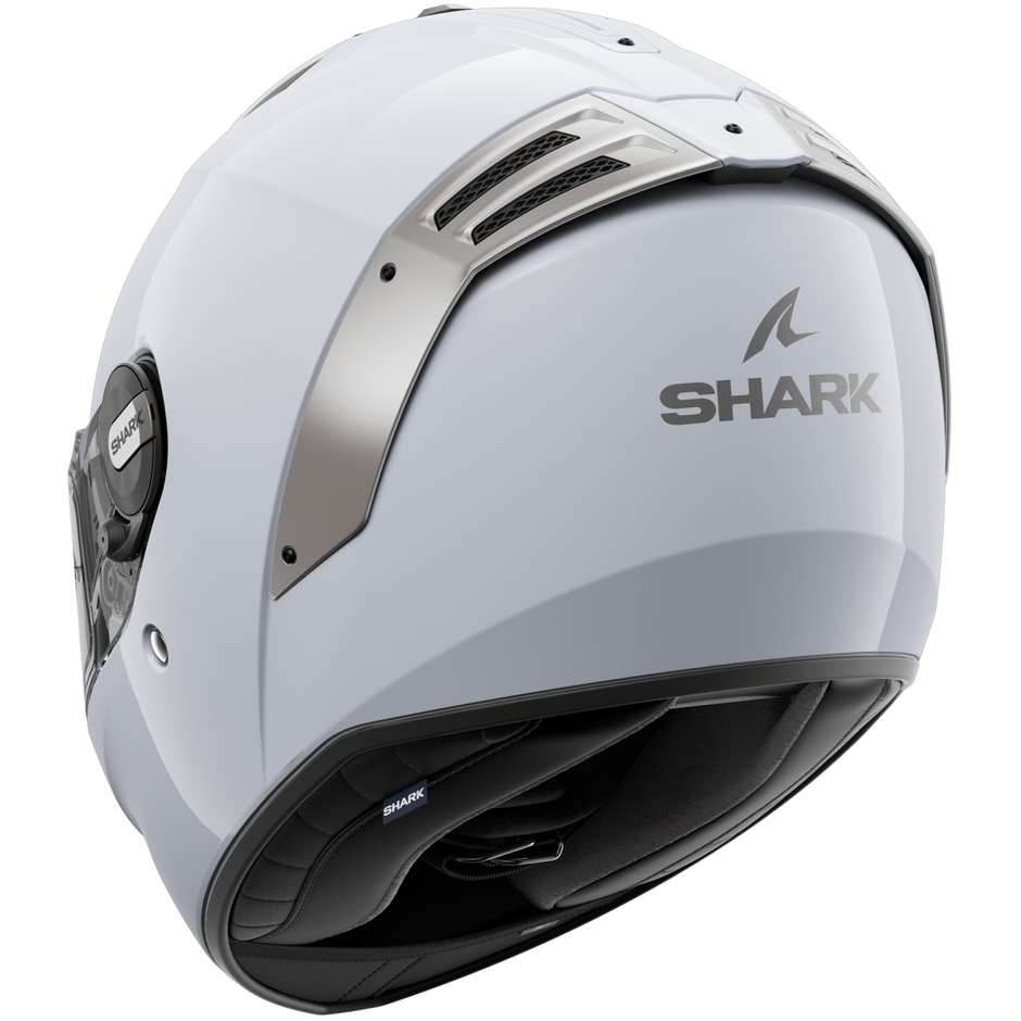 Casque de moto intégral Shark SPARTAN RS Blanc Blanc Gris Brillant