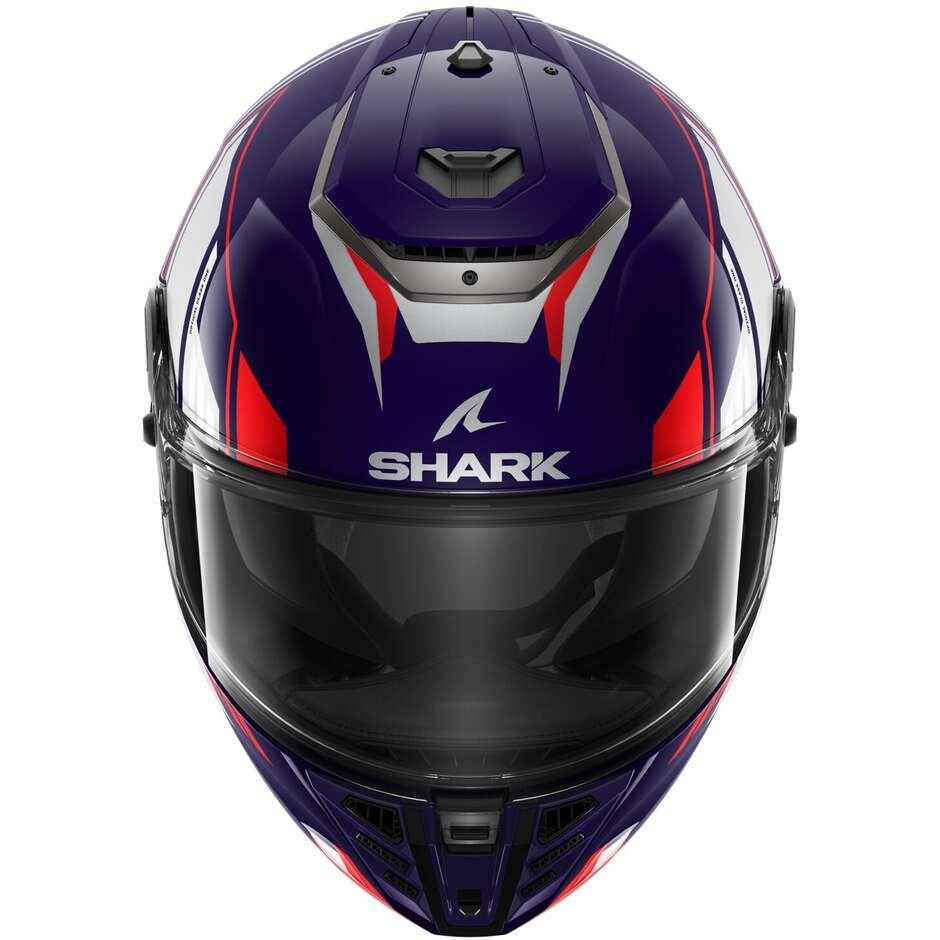 Casque de moto intégral Shark SPARTAN RS BYHRON Bleu Blanc Chrome