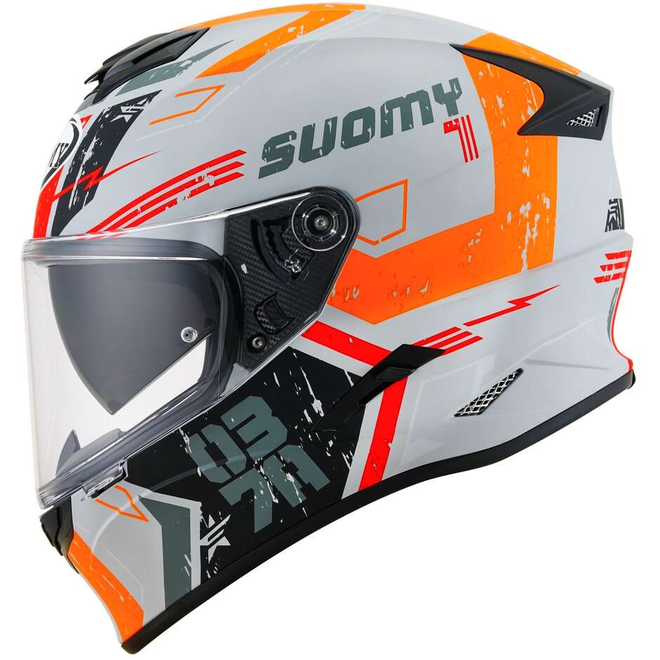 Casque de moto intégral Suomy STELLAR VIGOR rose mat gris