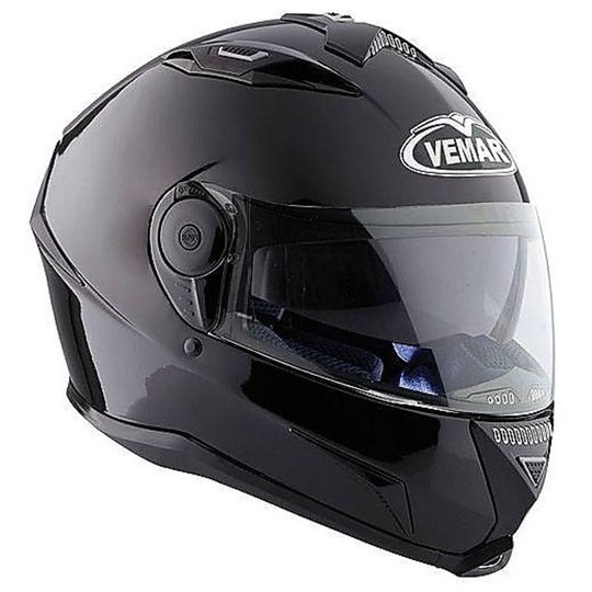Casque de moto intégral Vemar Geo Fiber Double Visor Noir