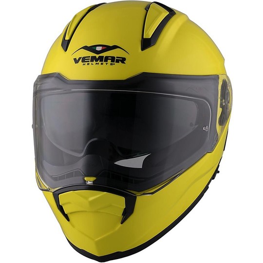 Casque de moto intégral Vemar ZEPHIR JMC Z0G Monocolor Yellow Hy Vision
