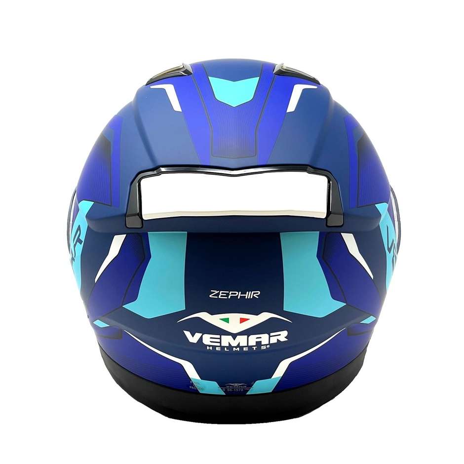 Casque de moto intégral Vemar ZEPHIR Z021 Lunar Blue Turquoise