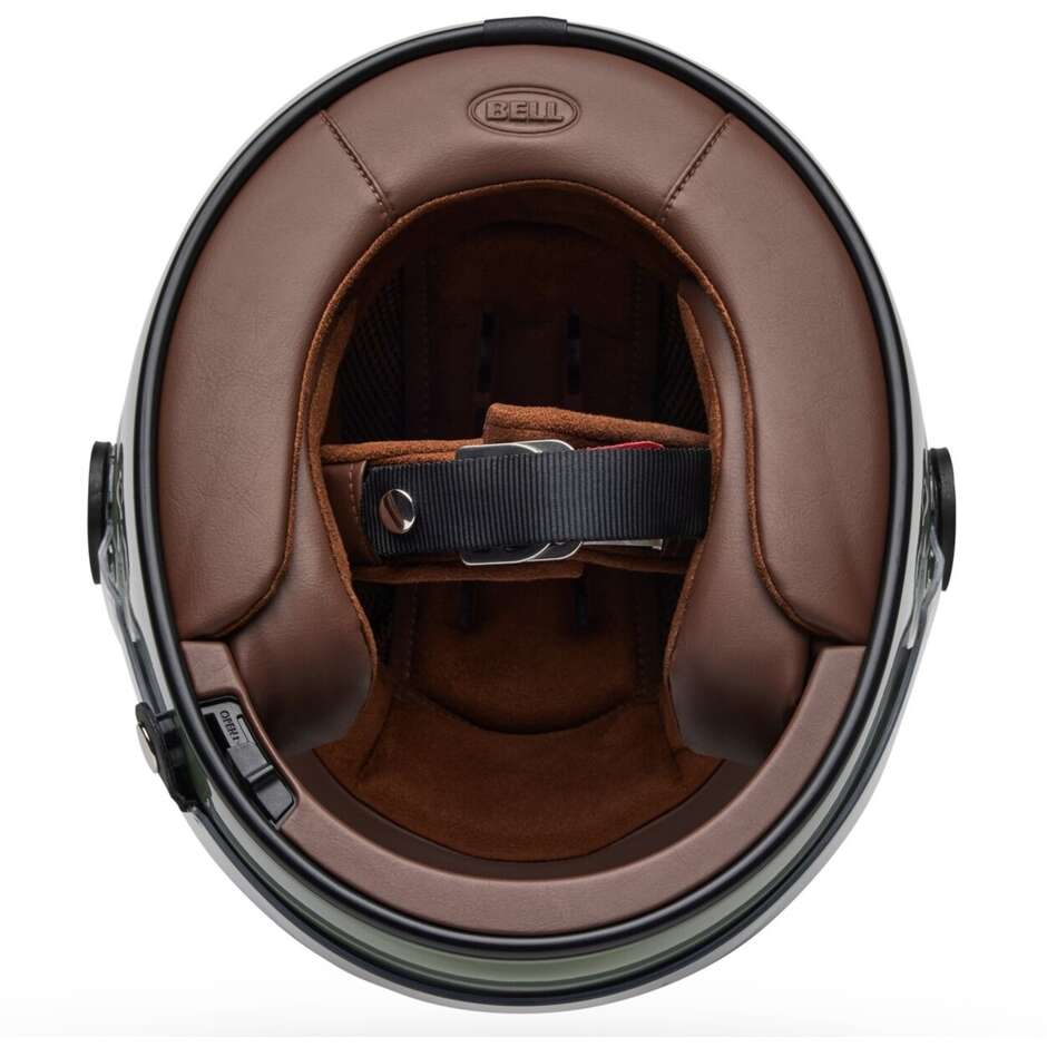 Casque de moto intégral vintage Bell BULLITT GT Olliva personnalisé