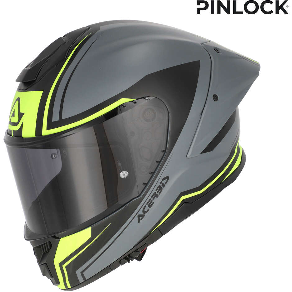 Casque de moto intégré Acerbis Tarmak-X Gris Jaune