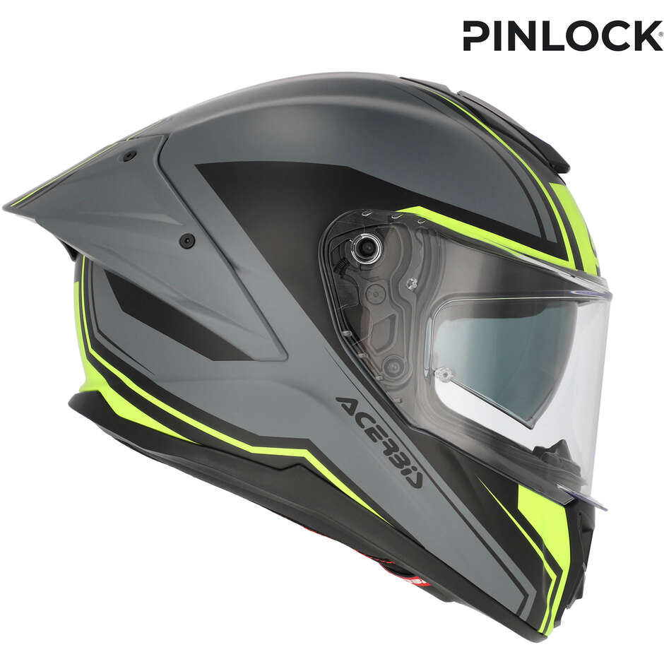 Casque de moto intégré Acerbis Tarmak-X Gris Jaune