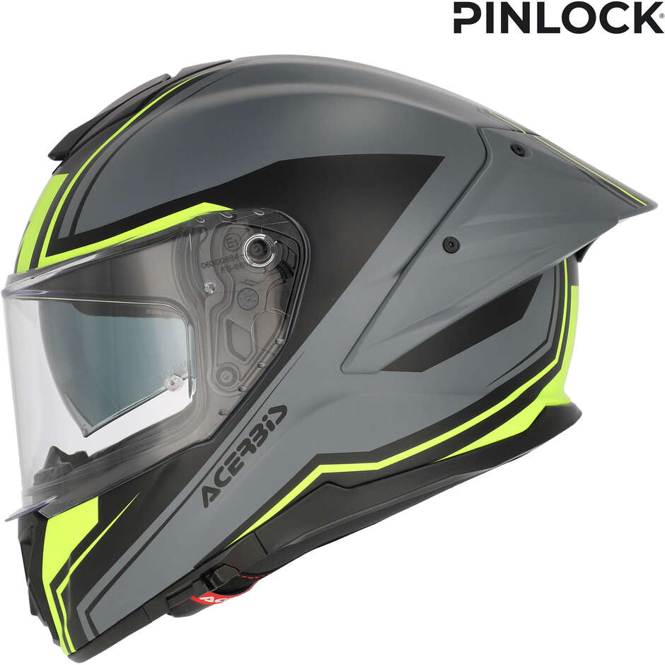 Casque de moto intégré Acerbis Tarmak-X Gris Jaune