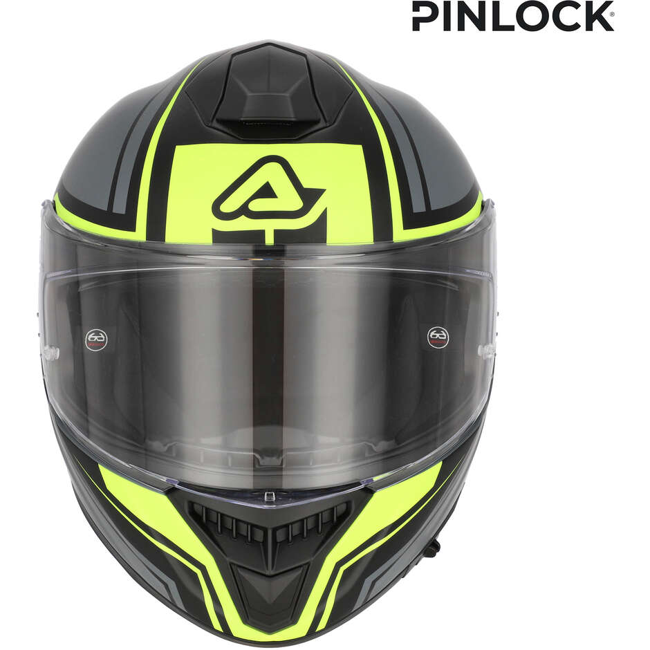 Casque de moto intégré Acerbis Tarmak-X Gris Jaune