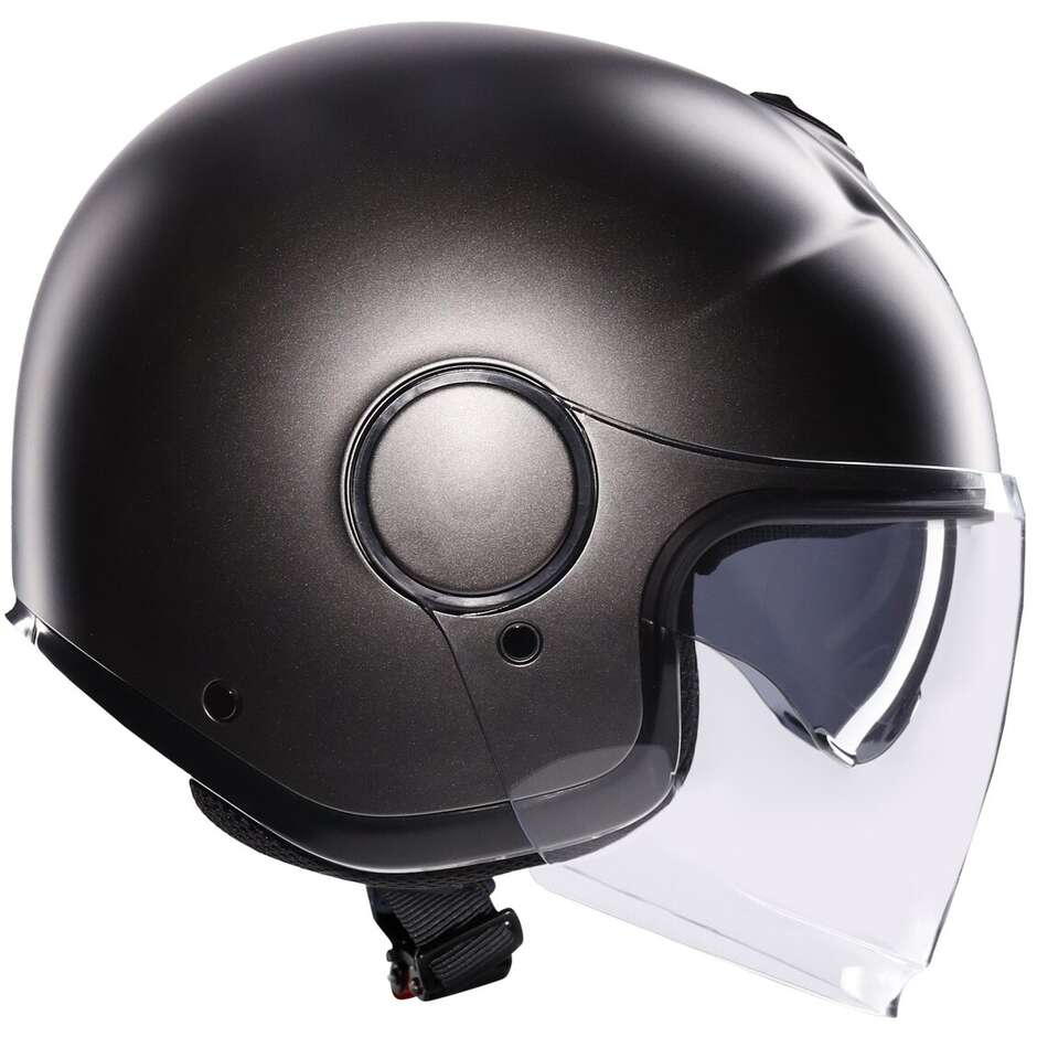 Casque de moto Jet AGV ETERES MONO Asphalt Gris Mat