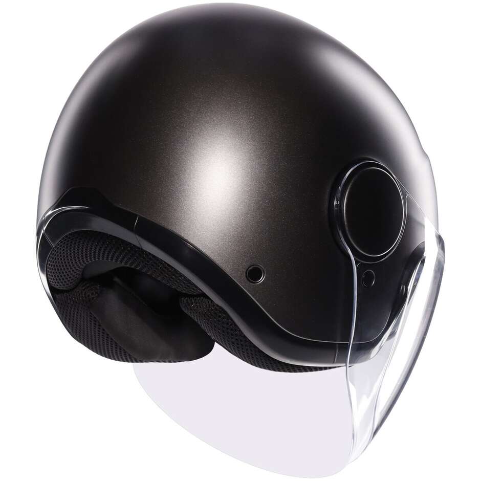 Casque de moto Jet AGV ETERES MONO Asphalt Gris Mat