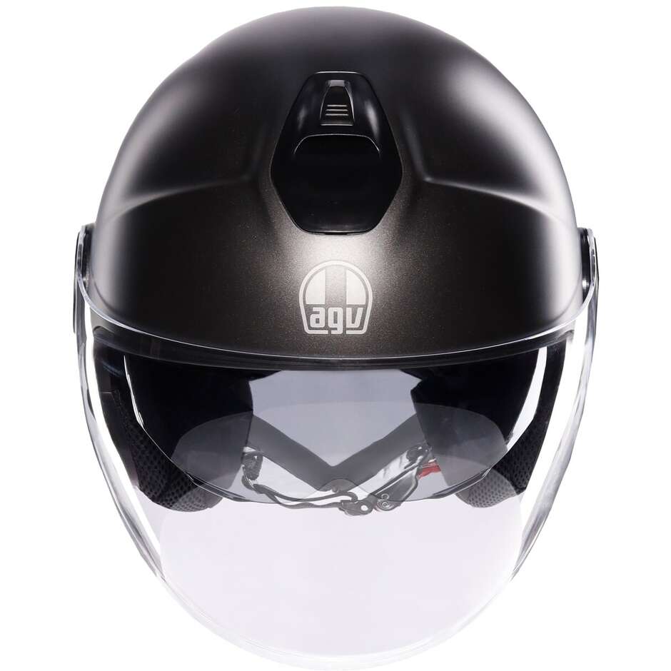 Casque de moto Jet AGV ETERES MONO Asphalt Gris Mat