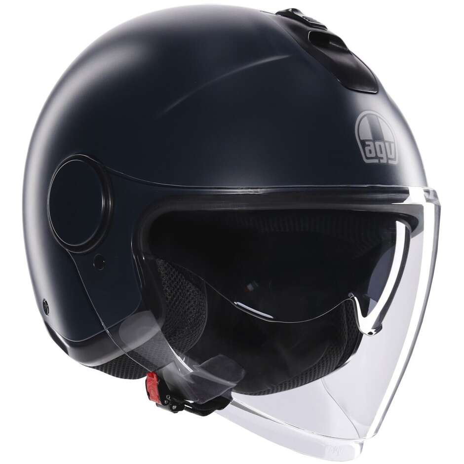 Casque de moto Jet AGV ETERES MONO Bleu sarcelle mat