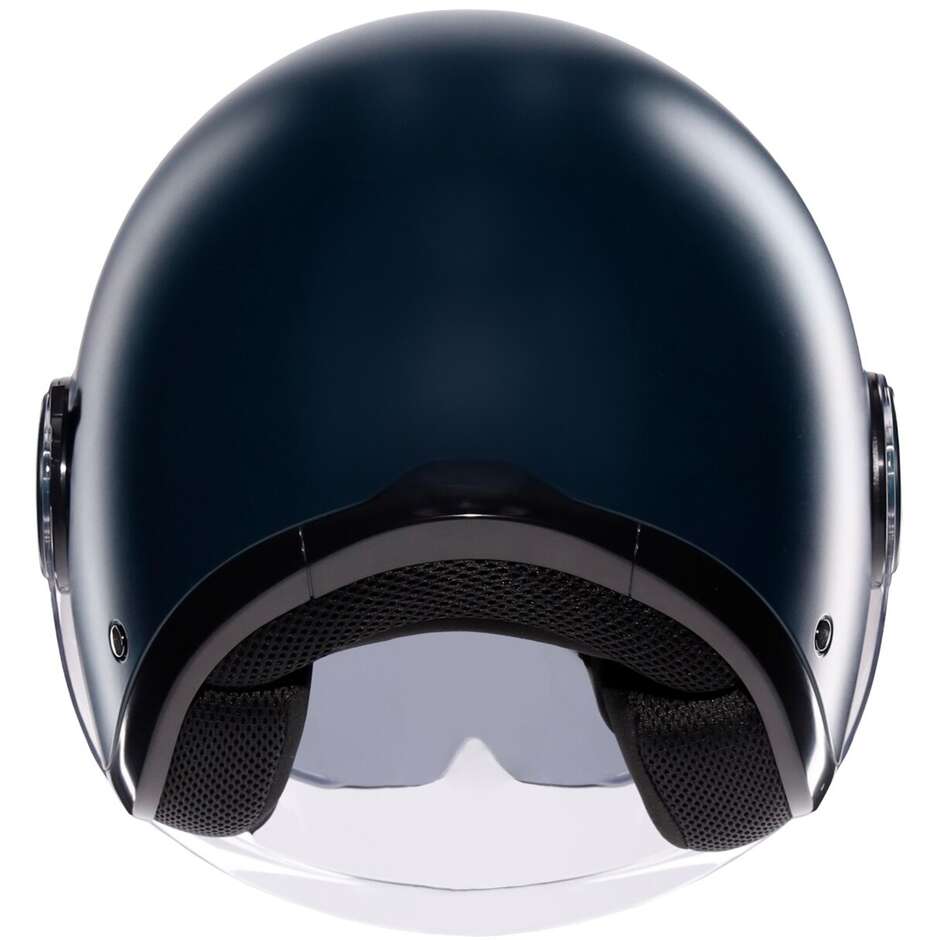 Casque de moto Jet AGV ETERES MONO Bleu sarcelle mat