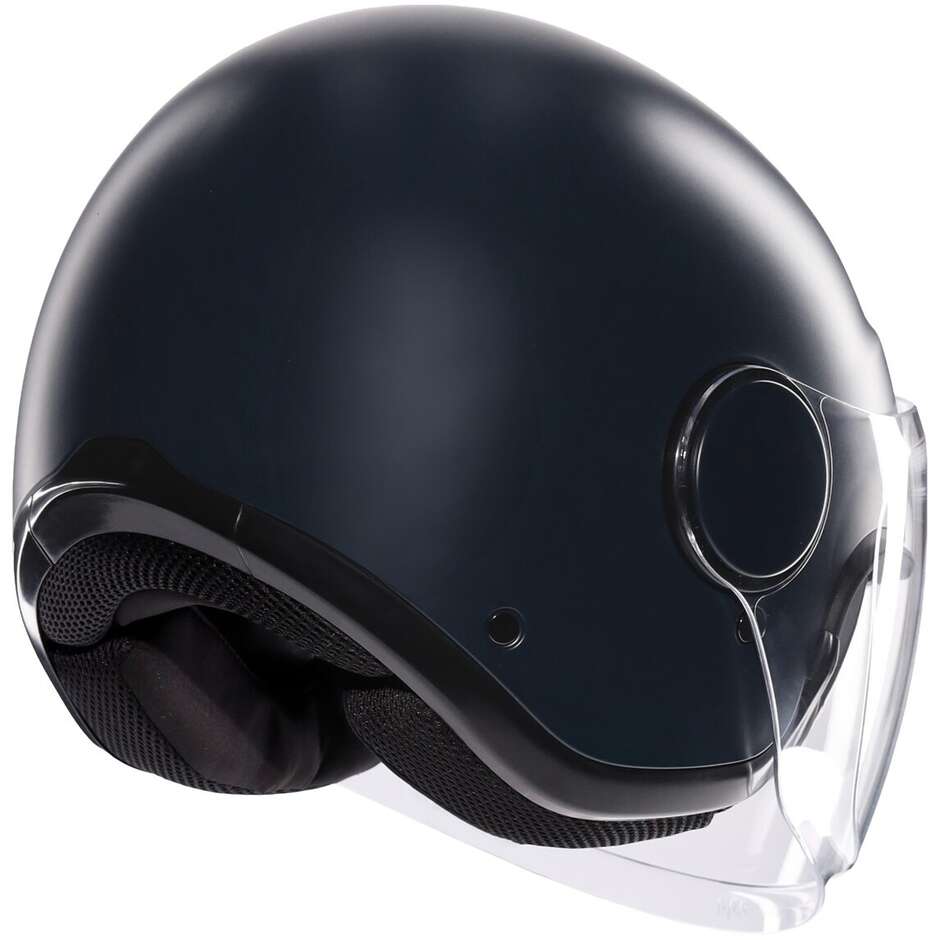 Casque de moto Jet AGV ETERES MONO Bleu sarcelle mat