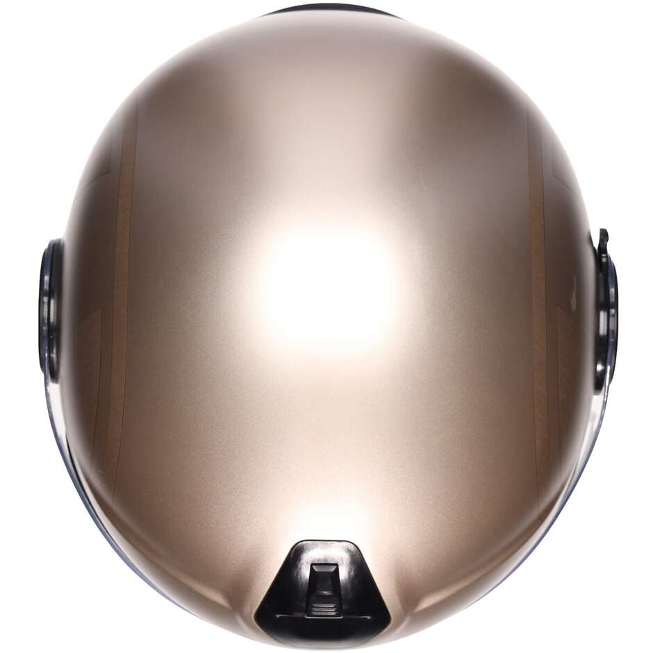 Casque de moto Jet AGV ETERES SIROLO Blanc Mat Or