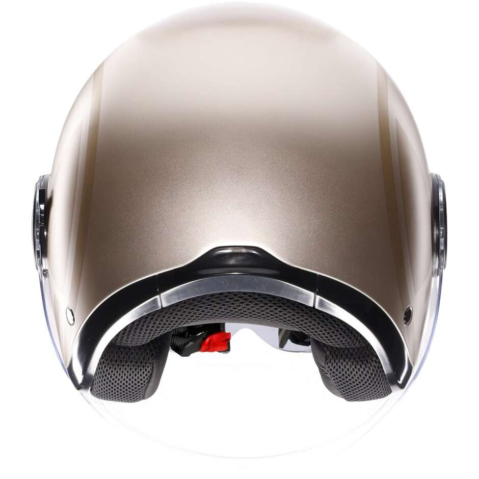 Casque de moto Jet AGV ETERES SIROLO Blanc Mat Or