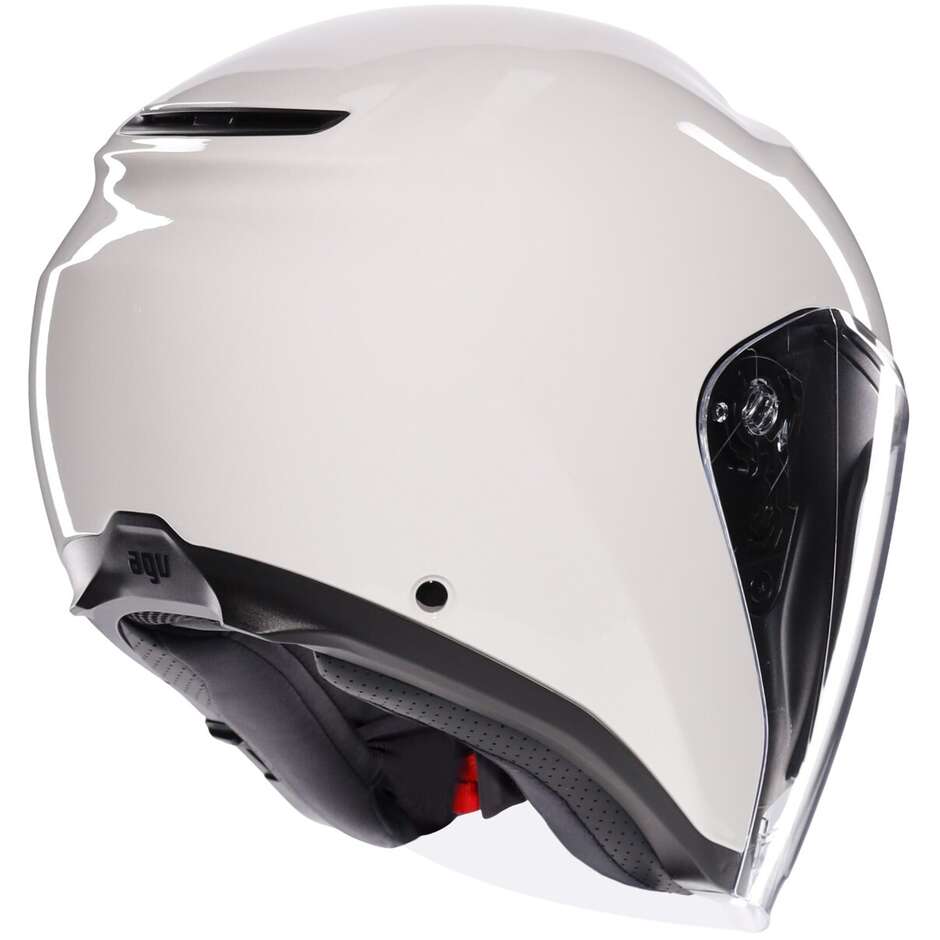 Casque de moto Jet AGV IRIDES MONO Matière Blanc