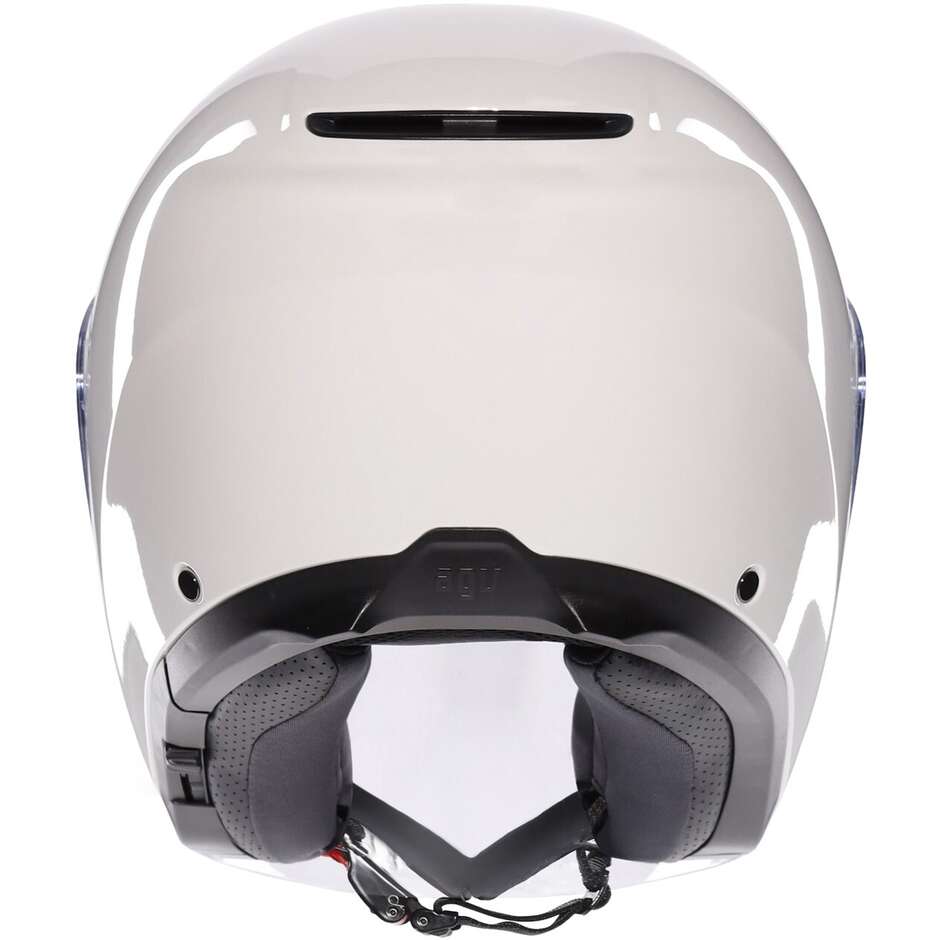 Casque de moto Jet AGV IRIDES MONO Matière Blanc