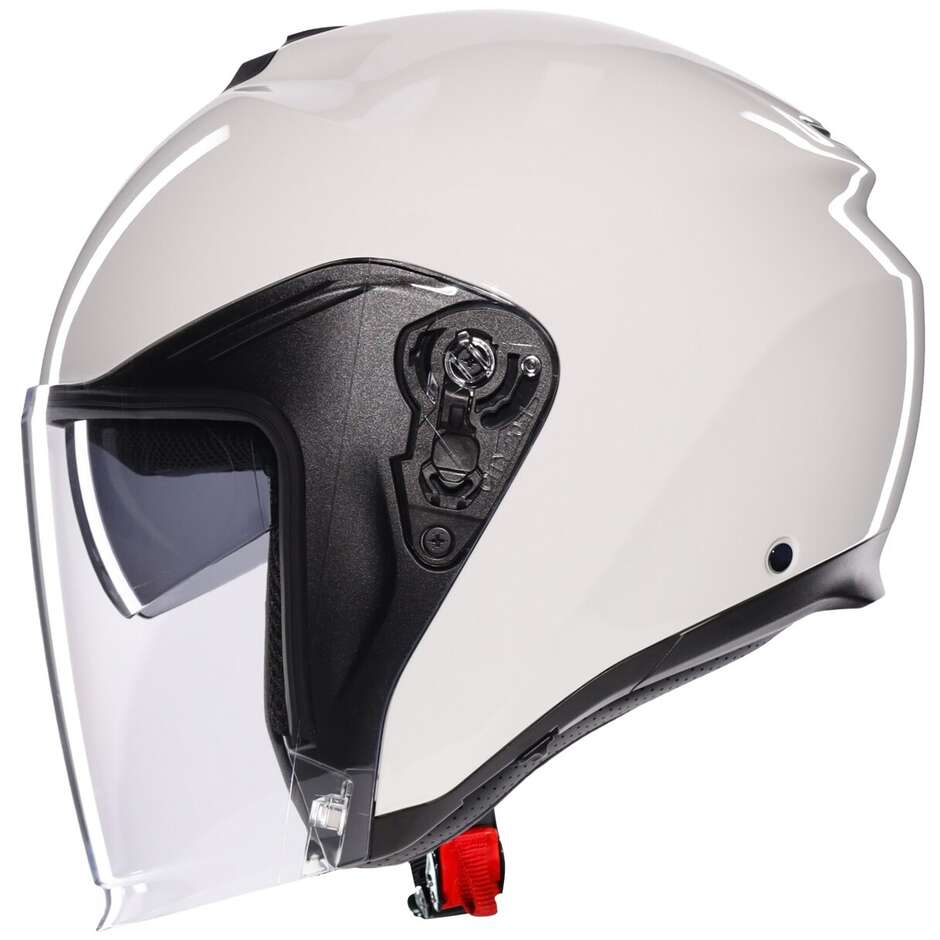 Casque de moto Jet AGV IRIDES MONO Matière Blanc