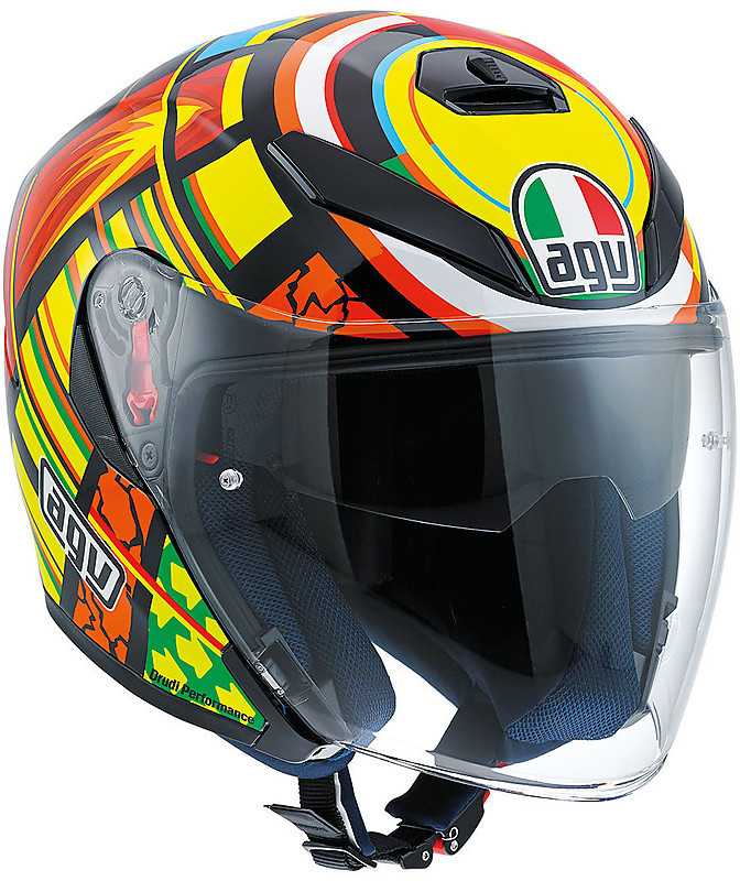 Casque de moto Jet Agv K5 avec visière longue en fibre Tp Rossi Elements Vente en Ligne