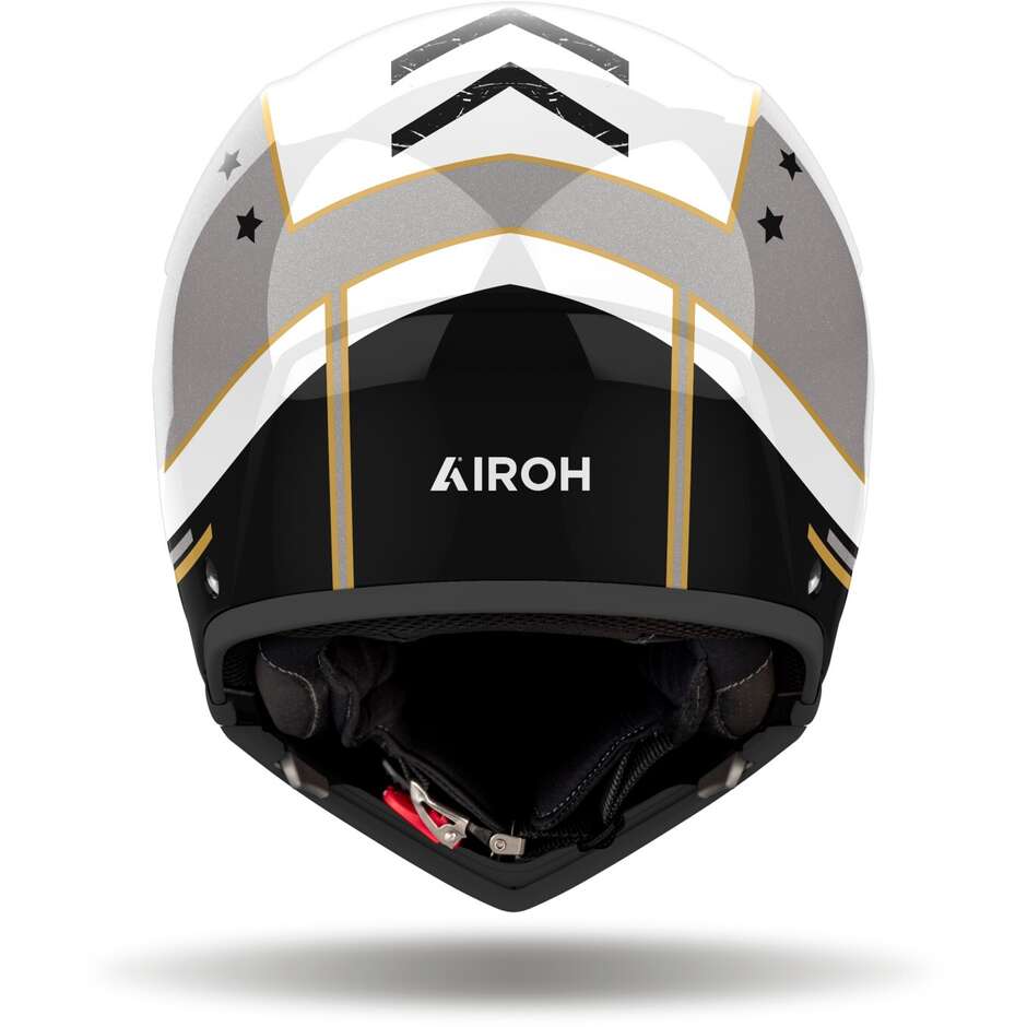 Casque de moto Jet Airoh J110 COMMAND paillettes dorées