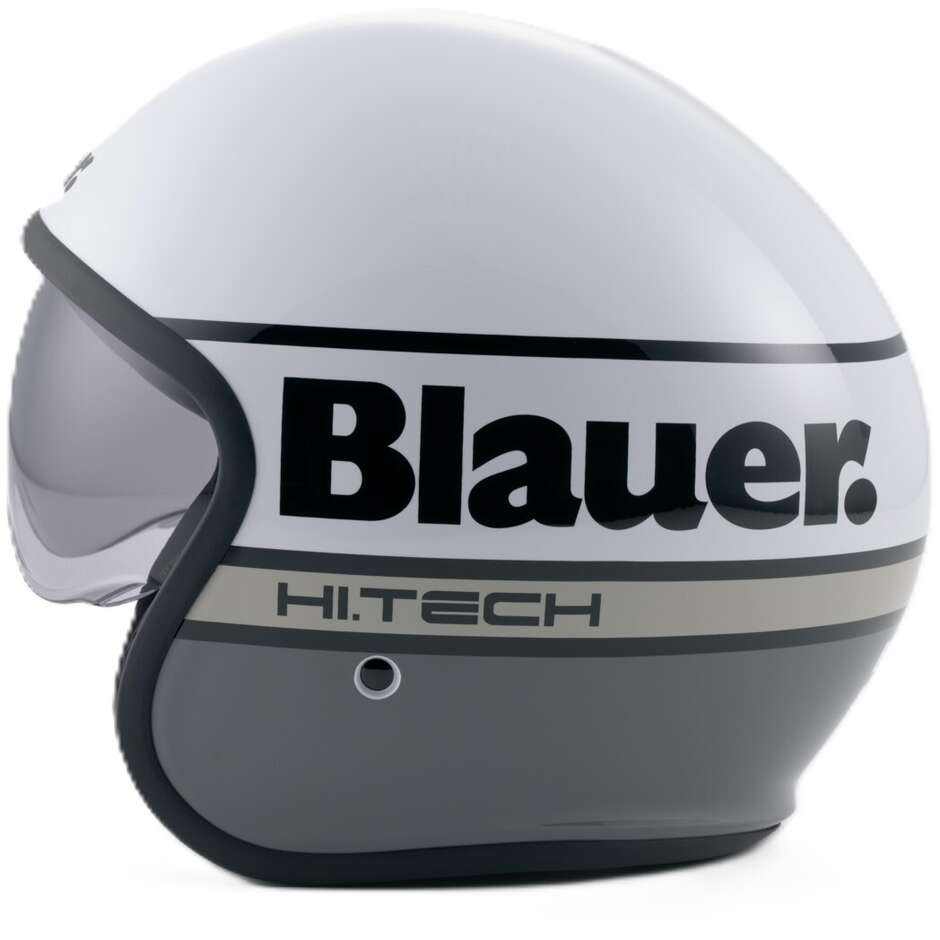 Casque de moto jet Blauer Pilot 4.0 blanc gris