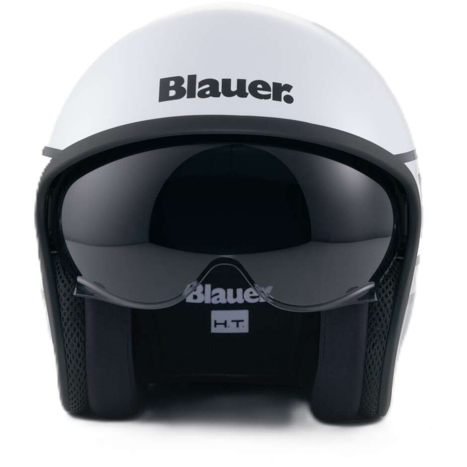 Casque de moto jet Blauer Pilot 4.0 blanc gris