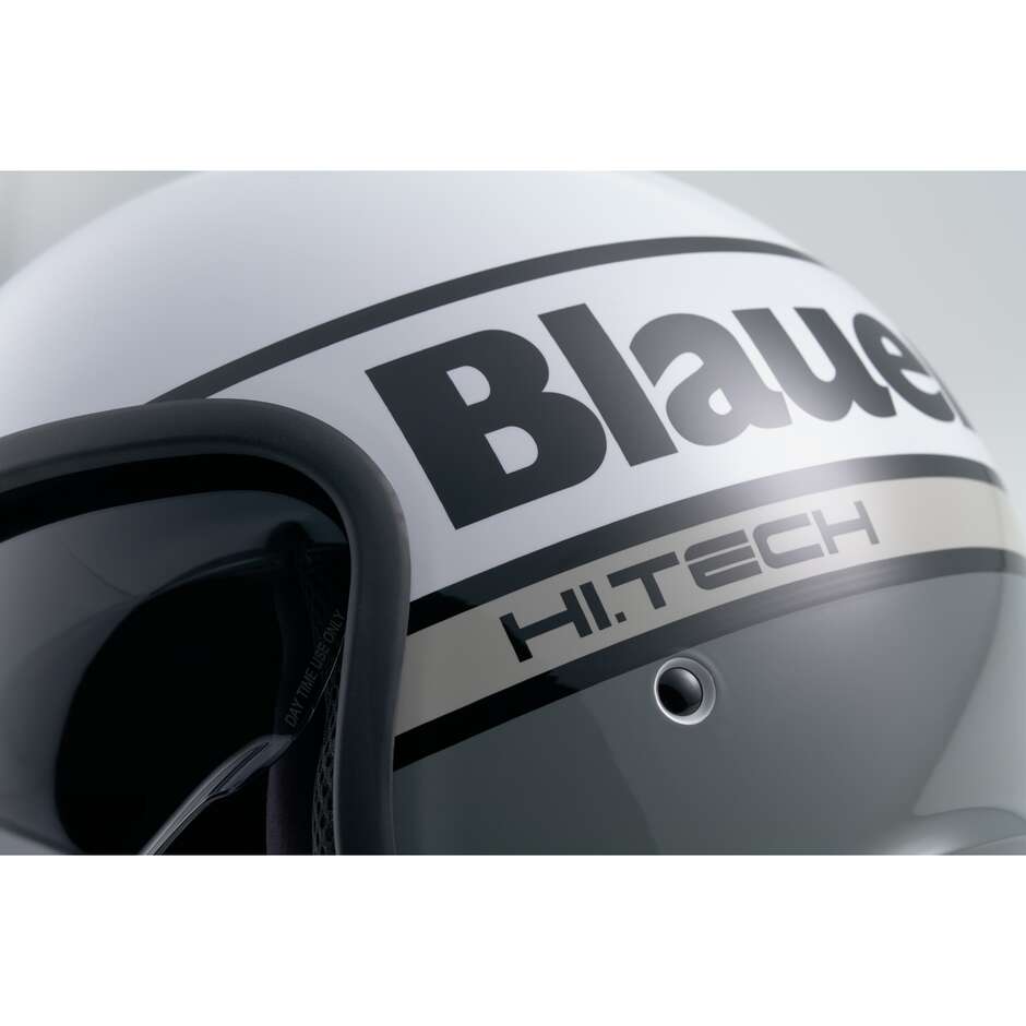 Casque de moto jet Blauer Pilot 4.0 blanc gris