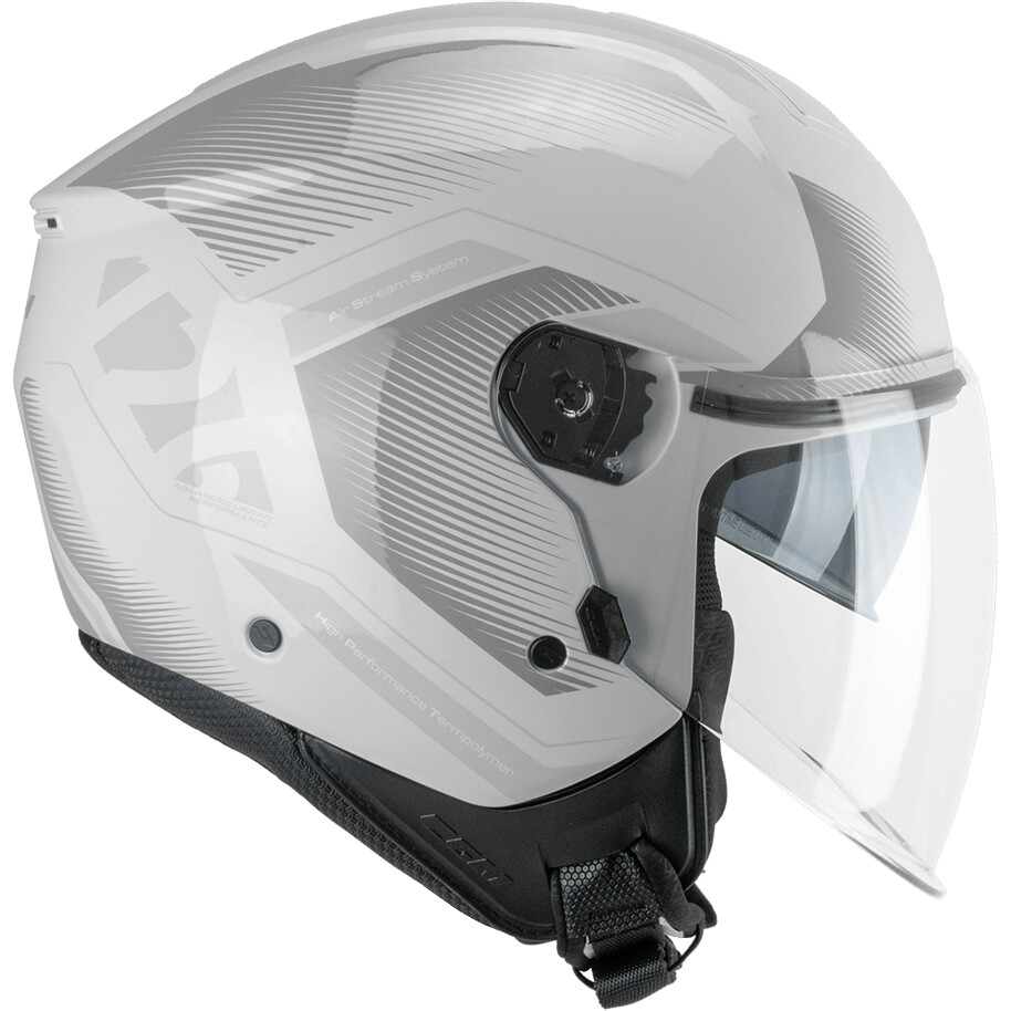 Casque de moto jet CGM 126G IPE CITY, gris