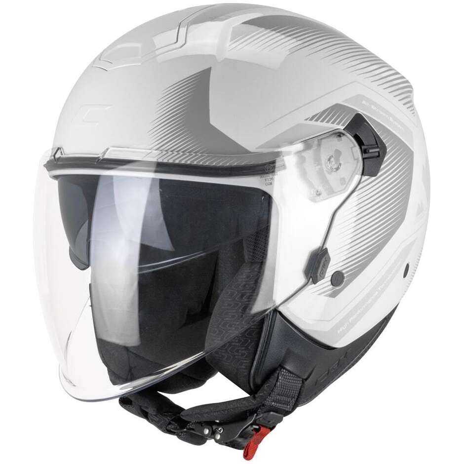 Casque de moto jet CGM 126G IPE CITY, gris