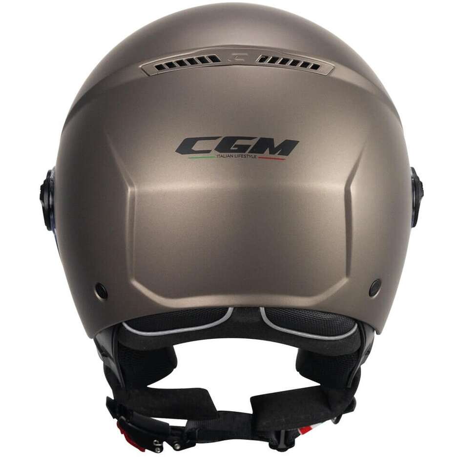 Casque de moto Jet CGM 167A FLO MONO en forme de colombe satinée