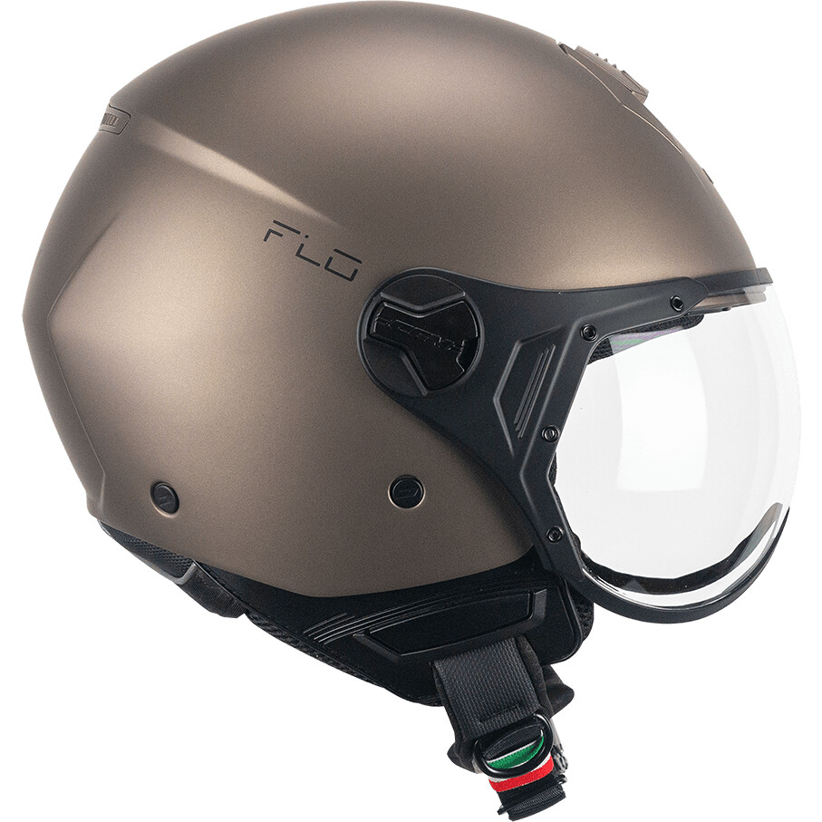Casque de moto Jet CGM 167A FLO MONO en forme de colombe satinée
