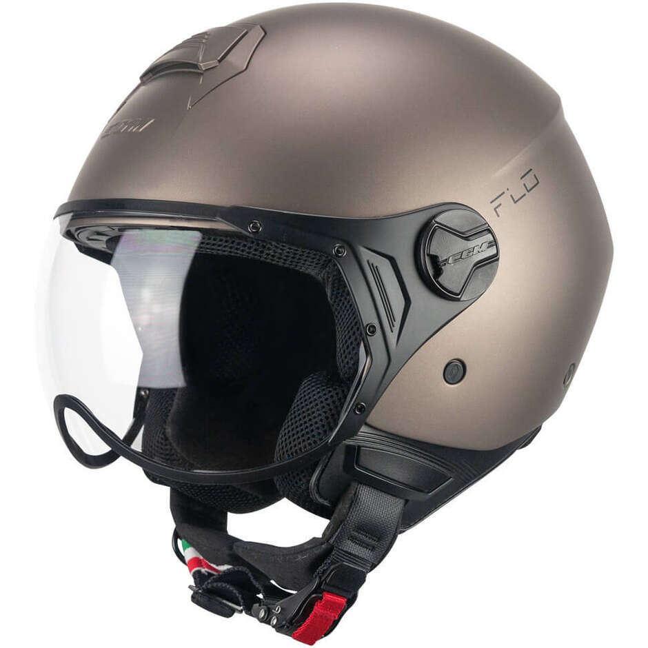 Casque de moto Jet CGM 167A FLO MONO en forme de colombe satinée