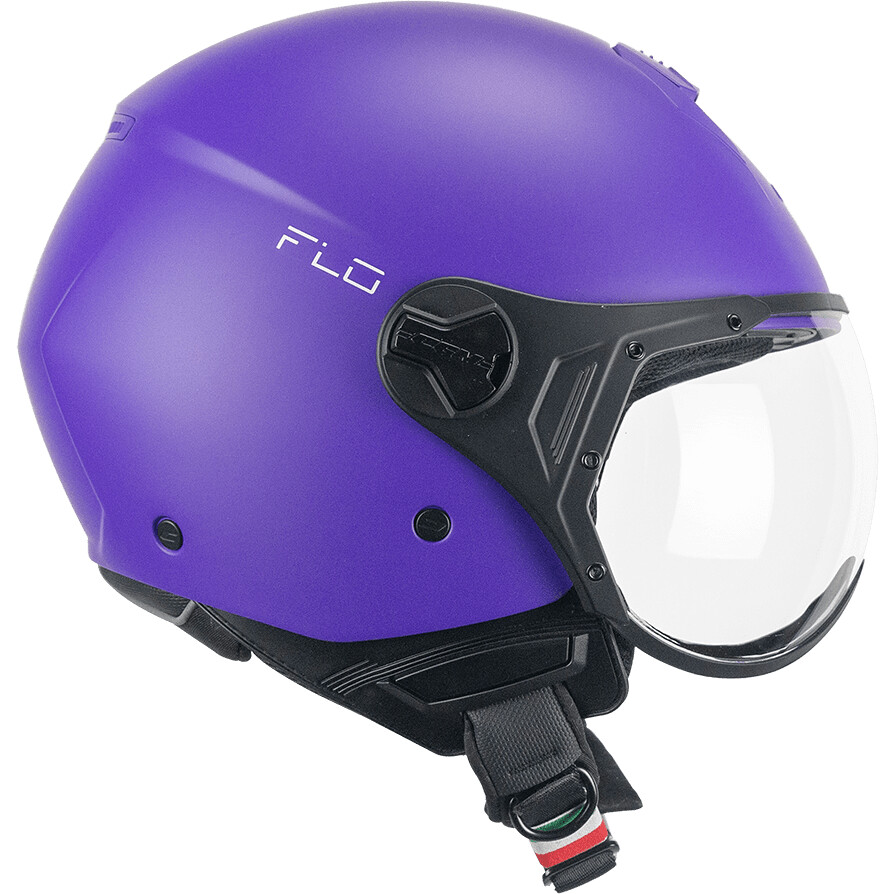Casque de moto Jet CGM 167A FLO MONO en forme violet mat